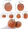 7 Pcs Assorted Orange & Black Artificial Pumpkins – Foam Fall Decor for Thanksgiving, Halloween, Harvest Wedding, Rustic Farmhouse Table Centerpiece, Mantel, Shelf, Seasonal Display